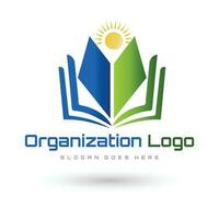 organização Educação logotipo Projeto vetor