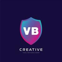 vb inicial logotipo com colorida modelo vetor. vetor
