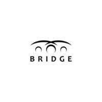 ponte abstrato plano ícone logotipo vetor