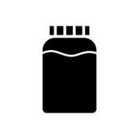 vidro jarra ícone vetor. garrafa ilustração placa. conservação símbolo em branco fundo. vetor