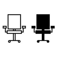 escritório cadeira ícone vetor. local de trabalho ilustração placa. conforto símbolo. vetor
