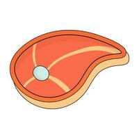 laranja bife peça ícone dentro plano estilo. vetor