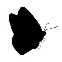 borboleta Preto silhueta. borboleta ícone isolado em branco fundo. vetor
