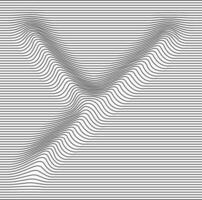 carta com uma linear padronizar em uma branco fundo onda vetor