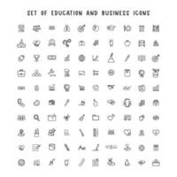 conjunto do Educação e o negócio ícones. vetor ilustração do escola equipamentos