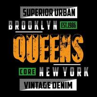 Novo Iorque Brooklyn texto ,logotipo, modelo vetor Projeto