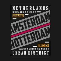 amsterdam texto, logotipo vetor Projeto