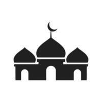 ilustração de design de vetor de ícone de mesquita