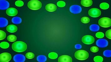 abstrato 3d círculos verde azul fundo vetor