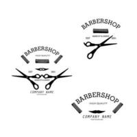 barbearia logotipo coleção conjunto vetor