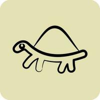 ícone tartaruga. relacionado para doméstico animais símbolo. glifo estilo. simples Projeto editável. simples ilustração vetor