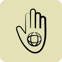 voluntariado virtual de ícone. relacionado ao símbolo de voluntariado. estilo glifo. ajuda e suporte. amizade vetor