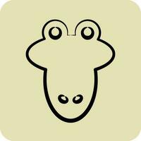 ícone jacaré. relacionado para animal cabeça símbolo. glifo estilo. simples Projeto editável. simples ilustração vetor