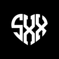 sxx criativo amor forma monograma carta logotipo. sxx único moderno plano abstrato vetor carta logotipo Projeto.