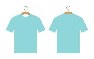 camiseta brincar plano Projeto frente e costas forma com esvaziar espaço para texto ou imagem. vetor