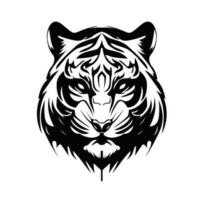 tigre cabeça silhueta logotipo vetor