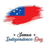 samoa independência dia bandeira Projeto modelo. samoa bandeira nacional dia celebrações vetor