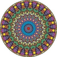 multicolorido mandala fundo. coloração livro página. vetor