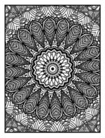 decorativo floral mehndi Projeto estilo coloração livro página ilustração mão desenhado vetor