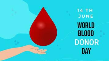 cartão postal, modelo, mundo sangue doador dia vetor
