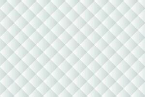 moderno branco estofamento couro textura fundo. acolchoado quadrado losango preenchimento desatado padronizar vetor. vetor