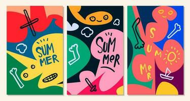 vetor colorida abstrato pop arte face e mascarar fundo para verão