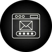 ícone de vetor de código de correio