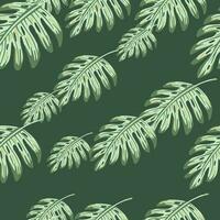 abstrato exótico plantar desatado padronizar. botânico folha papel de parede. tropical padrão, Palma folhas floral fundo. vetor