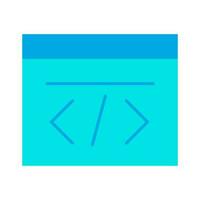 rede página código desenvolvedor azul ícone vetor ilustração