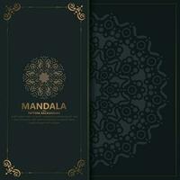 Fundo de mandala ornamental de luxo com padrão oriental islâmico árabe estilo premium vetor