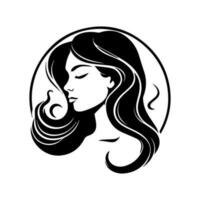 feminino logotipo Projeto exala graça e sofisticação, perfeito para marcas olhando para mostruário seus elegância e refinamento. vetor