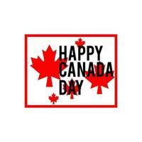 Canadá dia vetor ilustração. feliz Canadá dia feriado convite Projeto. vermelho folha isolado em branco fundo. cumprimento cartão com