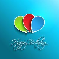 Fundo de balão feliz aniversário vetor