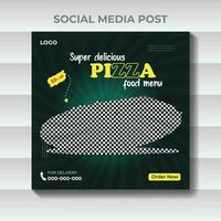 Comida postar e restaurante social meios de comunicação postar modelo vetor