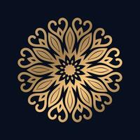 luxo dourado cor ornamental mandala Projeto fundo vetor