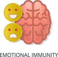 emocional imunidade ícone. 3d ilustração a partir de pessoal produtividade coleção. criativo emocional imunidade 3d ícone para rede projeto, modelos, infográficos e Mais vetor