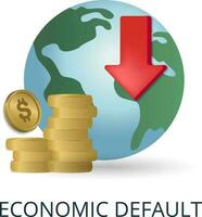 econômico padrão ícone. 3d ilustração a partir de econômico crise coleção. criativo econômico padrão 3d ícone para rede projeto, modelos, infográficos e Mais vetor