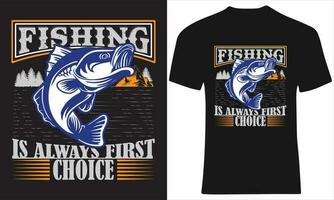 pescaria escolha camiseta vetor