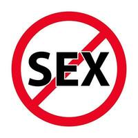 proibido placa não sexo vetor plano ícone. Está advertir eles não para fazer.