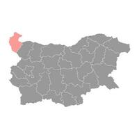 vid província mapa, província do Bulgária. vetor ilustração.