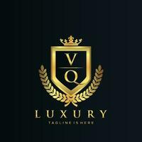 vq carta inicial com real luxo logotipo modelo vetor