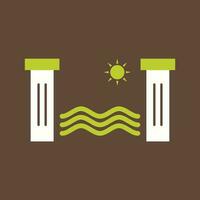 ícone de vetor de energia hidrelétrica