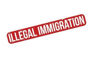 ilegal imigração borracha grunge carimbo foca vetor