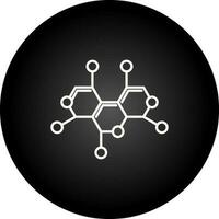 ícone de vetor de estrutura de molécula
