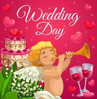 Casamento dia celebração, casamento cerimônia vetor