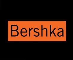 bershka marca roupas símbolo logotipo laranja Projeto roupa esportiva moda vetor ilustração com Preto fundo