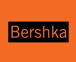 bershka marca roupas símbolo logotipo Preto Projeto roupa esportiva moda vetor ilustração com laranja fundo