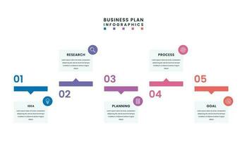 utilidade plano infográfico modelo. infográfico Projeto com ícones, número e 5 opções ou passos. vetor