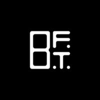 design criativo do logotipo da carta bft com gráfico vetorial, logotipo simples e moderno da bft. vetor