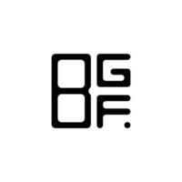 design criativo do logotipo da letra bgf com gráfico vetorial, logotipo simples e moderno bgf. vetor